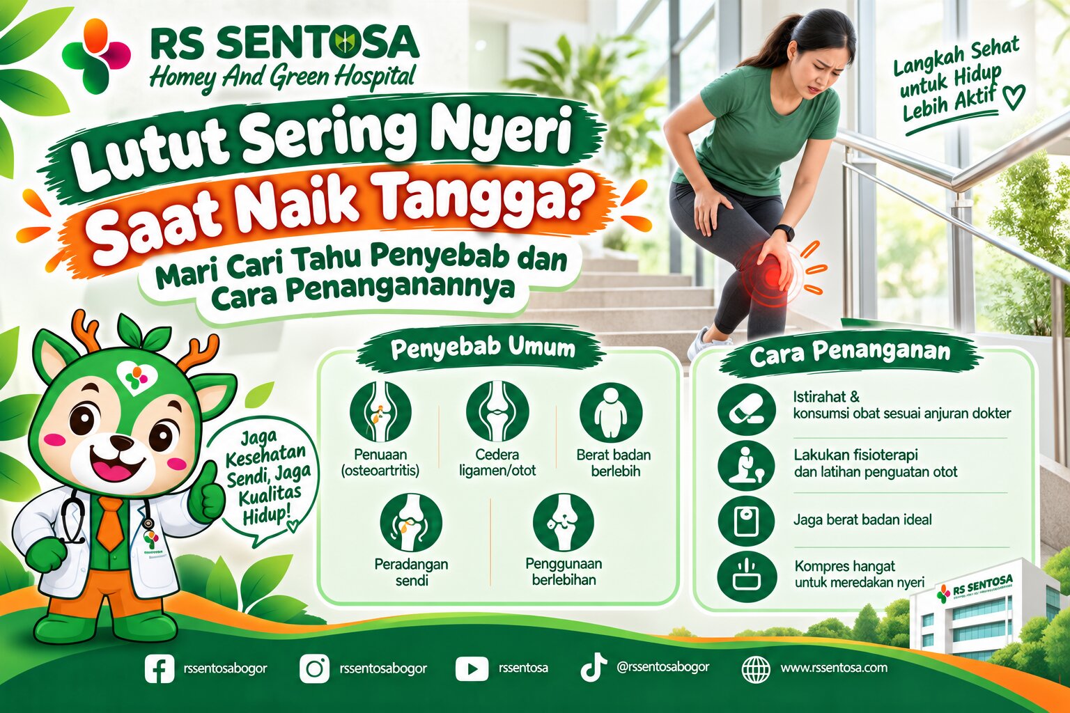 Lutut Sering Nyeri Saat Naik Tangga? Mari Cari Tahu Penyebab dan Cara Penanganannya.